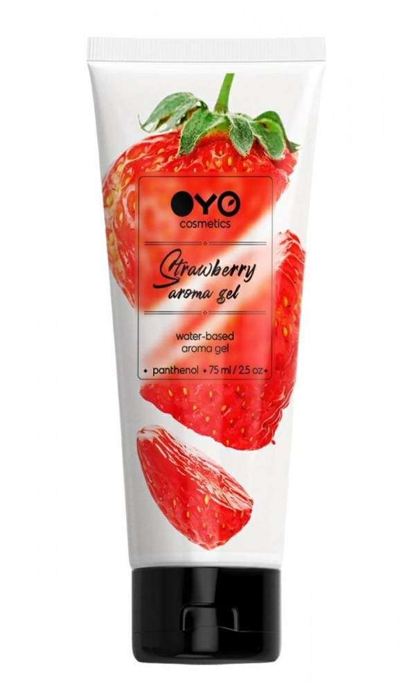 Гель на водной основе "Oyo Strawberry" с ароматом и вкусом клубники, 75ml 